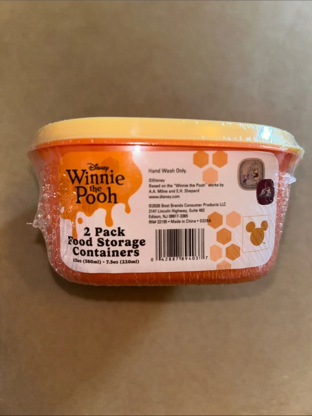 Winnie the Pooh Food Storage Containers - 2 Pack